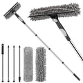 SetSail Window Squeegee with 66in Extension Pole 2-in-1 Window Cleaning Kit - color: Black Grey