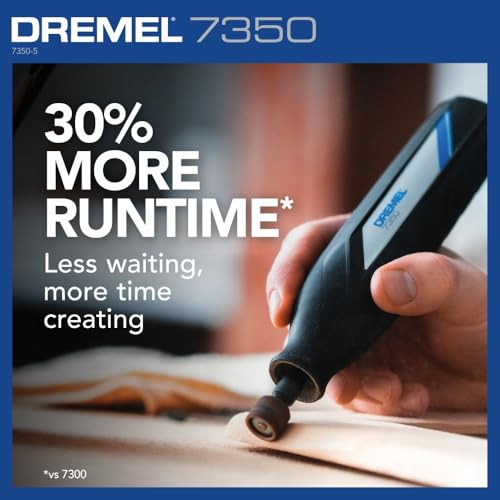 Dremel 7350 4V Cordless Rotary Tool Kit with 5 Accessories and USB-C Rechargeable Battery - Single Speed for Carving, Engraving, Sanding and Cleaning