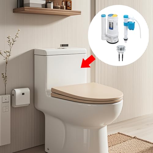 T Tulead Toilet Dual Flush Valve 2.5", Fill Valve 1/2", Push Button 1.88" - size: Push Button: 1.88"
