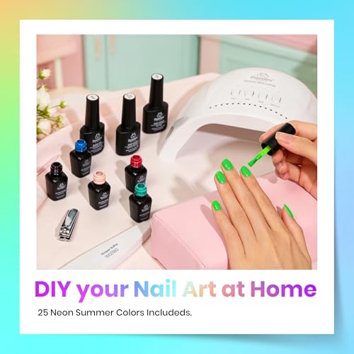 Beetles Neon Gel Polish Set, Neon Summer Collection, 25 Colors - color: Neon Summer