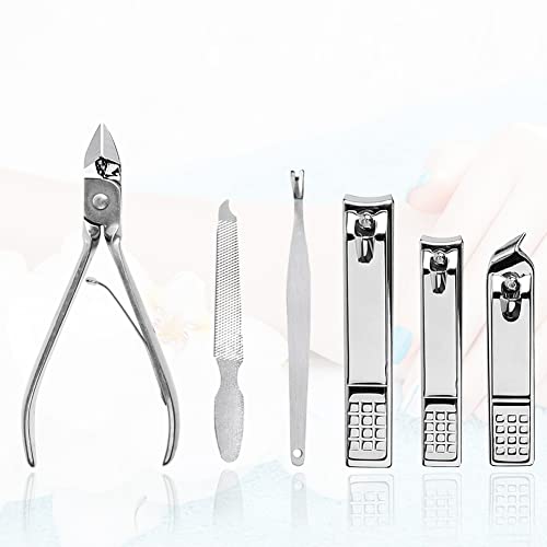 Yougai Manicure Set, Brown, 18Pcs Stainless Steel Nail Clippers - color: Brown