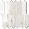 Vamos Tile Glossy Wood Marble Grain Backsplash Tile Peel and Stick, 12.8 x 12.8 Inch 10 Sheets Long Hexagon PVC Self Adhesive Mosaic Wall Tiles Stick on Backsplash for Kitchen and Bathroom - color: Glossy Wood Marble Pinkish Grain
