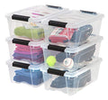 IRIS USA 6-Pack 13 Quart Storage Bins with Lids, Clear - color: Clear, size: 13 Qt, style: 6 Pack