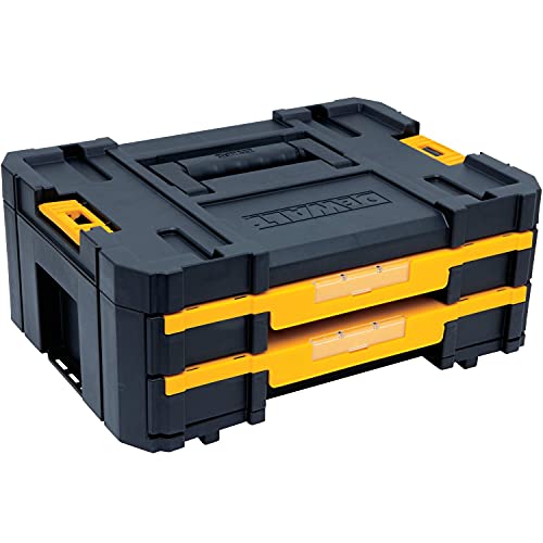 DEWALT TSTAK Tool Storage Organizer with Double Drawers, Holds Up to 16.5 lbs. (DWST17804) (Pack of 4) - size: 17.3 x 12.3 x 6.9 inches (Pack of 4)