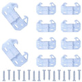 AceOrbit 10 Pack Drawer Guides White Plastic Adjustable 1-1/2" Brackets