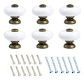 6-Pack Ceramic Round Cabinet Knob 1.3 Inch in Antique Bronze Finish - size: 1.3inch-6Pcs