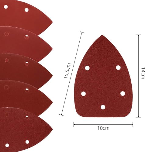 Coceca Mouse Detail Sander Sandpaper Sanding Paper Assorted Sanding Pads 40 80 120 180 240 Grits (50pcs Mouse Sandpaper) - style: 50pcs：each 10 of40/80/120/180/240 grit