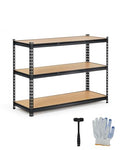 36x24x36 Heavy Duty Garage Storage Shelves,3-Tier Metal Shelving Units - size: 36x24x36