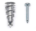 CONFAST Zinc Self-Drilling Drywall/Hollow-Wall Anchor Kit, 100 Pieces (50#8 Anchors+50 Zinc Plated Screws) - size: 50, style: Zinc