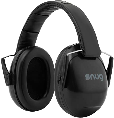 Snug Kids Earmuffs – Noise Reduction for Toddlers & Children – Adjustable, Lightweight, Foldable, Soft & Comfortable - color: Black