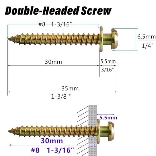 35pc 4-in-1 Bear Claw Dual Headed Picture Hanging Nails for D-Rings/Keyhole - size: Color Zinc