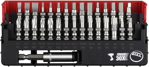(US Model) VESSEL IMPACT BALL Torsion Bit 31 PC. Set in SLIDE CASE
