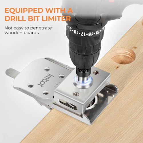 Imbot Metal Concealed Hinge Clamp Fixture Precision Locking Cabinet, Adjustable Punch Locator Positioning Tool Easy Cabinet Hinge Clamp for Woodworking Hardware Jig Installation Tool