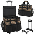 SCAVATA Rolling Cleaning Caddy Bag with Detachable Trolley & Wheels - color: Leopard