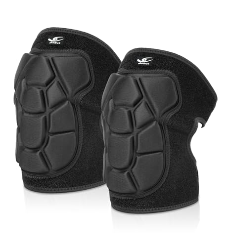 HiRui Flexible Knee Pads for Wrestling with Thick EVA Foam Padding | Anti-Slip Adjustable Collision Avoidance Knee Brace for Men Women Kids Dancers Volleyball Basketball Gardening (Black, Medium) - size: Medium