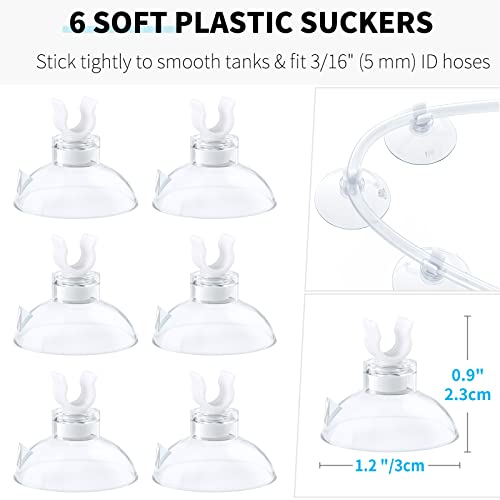 Pawfly 13 Feet Airline Tubing Standard Aquarium Air Pump Accessories with Air Stones, Check Valves, Suction Cups and Connectors