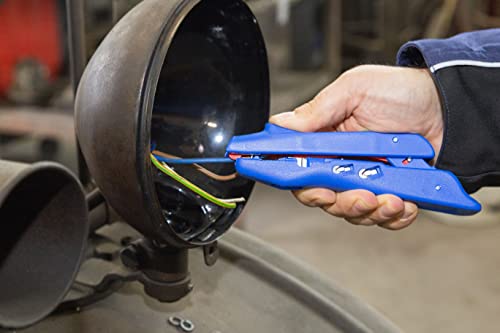 WEICON Duo-Crimp No. 300 Automatic Wire Stripper & Ferrule Crimper, 3-in-1 Tool with Side Cutter, 10–20 AWG (1)