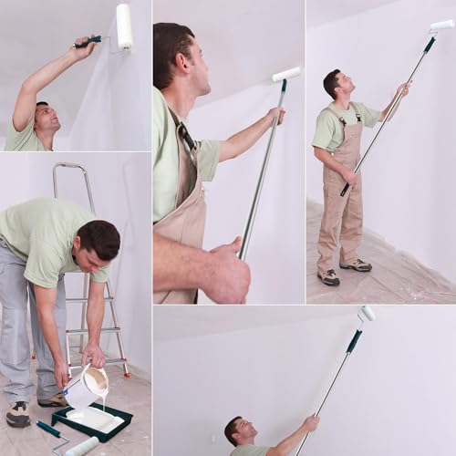 Paint Roller Kit with Extension Pole, 9 Inch Paint Roller Set