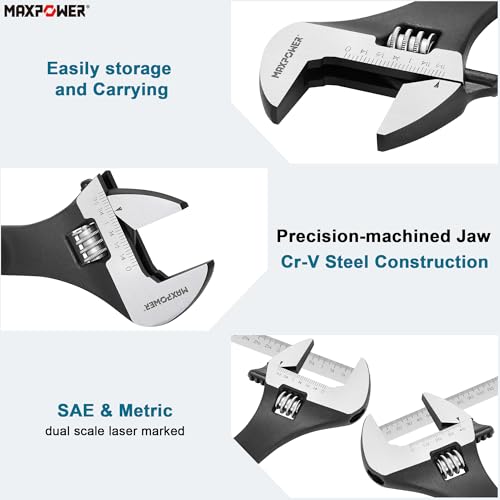 MAXPOWER 16 inch Spud Wrench, Max Jaw Opening 1-9/16 inch - size: 16 in. / 1Pcs