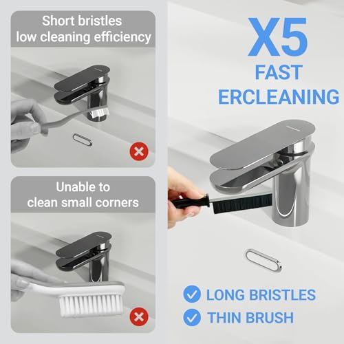 Crevice Cleaning Brush, Multifunctional Gap Hard Bristled Grout Brush Tool | Scrub Small Spaces, Kitchen, Toilet, Bathroom, Corner, Grout, Sink, Window Tracks, Hinges, tile, small cleaning brush(6pcs)