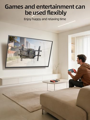 USX MOUNT Full Motion TV Wall Mount for 42-97 Inch TVs up to 150lbs, Swivel and Tilt Wall Mount TV Barcket with Extension, Max VESA 600x400mm & 16" Wood Studs，Fit Most 75 85 86 90 95 inch TVs - size: 42-97 inch