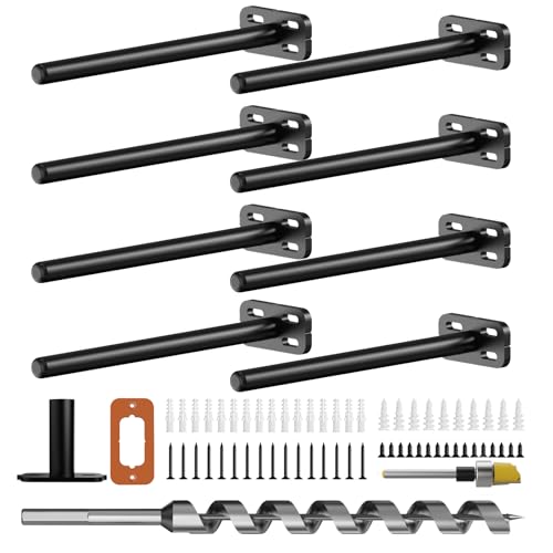 8pcs Wall Shelf Brackets Heavy Duty Floating Shelf Bracket Hidden,Invisible Black Shelving Brackets Decorative Floating Shelf Hardware Heavy Duty,Metal Shelf Support Bracket(8"-8pcs) - size: 8 inch-8pcs