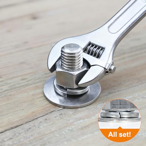 100Pcs 1/4" Spring Lock Washer, 304 Stainless Steel - color: Silver, size: 1/4 Inch