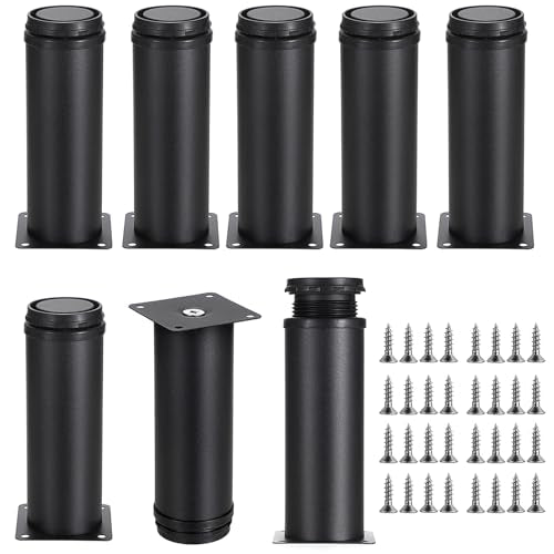 OwnMy 8PCS 6 Inch Stainless Steel Furniture Legs Adjustable Desk Sofa Legs - size: 6 Inch
