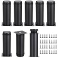 OwnMy 8PCS 6 Inch Stainless Steel Furniture Legs Adjustable Desk Sofa Legs - size: 6 Inch
