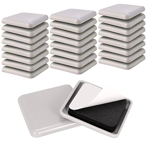 24PCS Furniture Sliders for Carpet & Hardwood Floors,1-1/2" Chair Sliders - size: 1 1/2 Inch Square
