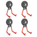 Garage Magnet Hooks, Heavy Duty Magnetic Hooks Tool Hangers for Garage Workshop Magnetic Metal Wall Hook Hangers with Anti-Slip Coating for Ladders, Garden Tools, Bulky Items (4 Pack) - style: Middle L/4 pack 16-80lbs