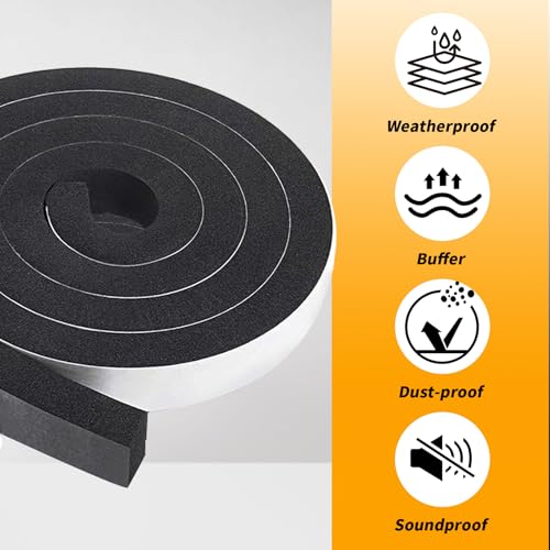 Air Conditioner Window Seal-1 Roll, 2 Inch Wide X 1 Inch Thick - size: 2"(W) x 1"(T) x 6.5'(L)