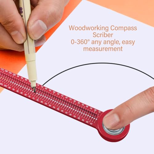 Aluminum Alloy Scriber 146mm - 360° Rotating Carpenter Tool for Woodworking and Drafting, Precision Marking Gauge