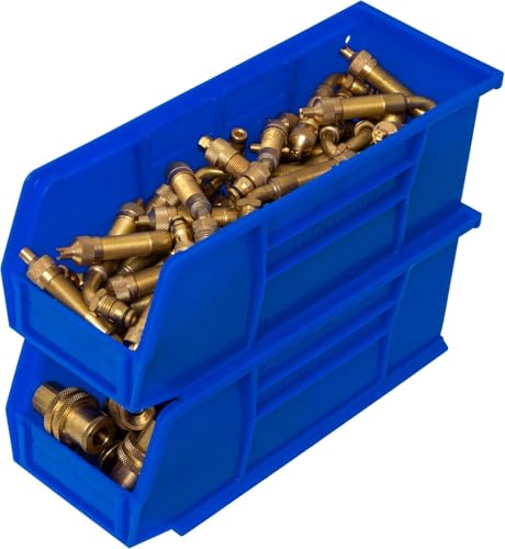 Akro-Mils 30224 AkroBins Plastic Storage Bins, 11"x 4"x 4", Blue, 12-Pack - color: Blue