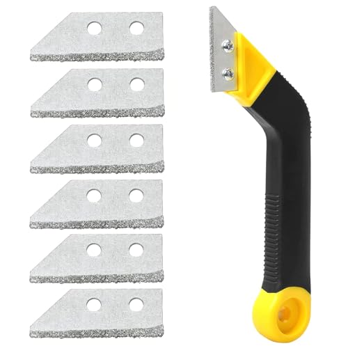 Tile Grout Saw Grout Removal Tool with 6 Pieces Extra Blades