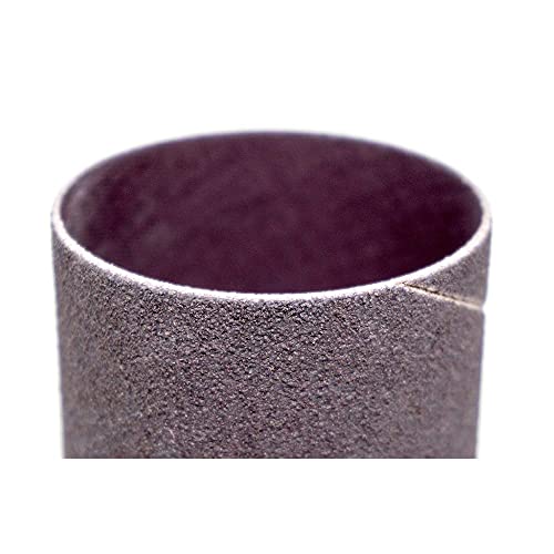 Benchmark Abrasives 3/4” x 1” Aluminum Oxide Abrasive Spiral Bands for Rotary Tools, Drum Sleeves for Sanding Deburring Blending Polishing on Metals Plastic Wood Rubber (10 Pack) - 36 Grit - style: 36 Grit