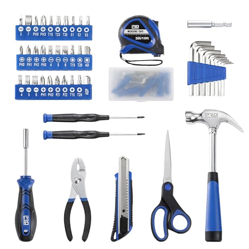 Prostormer 93-Piece Tool Kit, Small Starter Tool Set, Blue - color: Blue