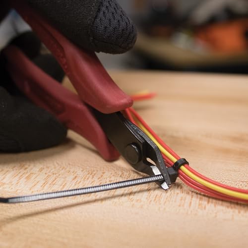 Klein Tools D275-5 Diagonal Flush Cutters, Made in USA, Micro Wire and Compact Zip Tie Cutter, Ultra-Slim Precision for Work in Confined Areas, 5-Inch