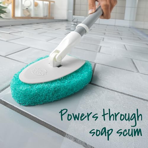 Scotch-Brite Extendable Tub & Tile Scrubber Kit, 1 Handle & 3 Scrubbers
