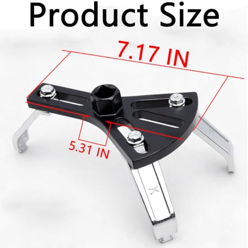 Osilly Car Fuel Pump Removal Tool, Adjustable Fuel Lid Tank Cover Collar Ring Spanner, Auto Fuel Pump Lock Ring Removal and Reinstall Tool, Universal 4.5" to 7.3" Fuel Tank Repair Tool
