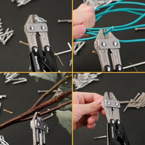 GRENPRO 8 Inch Heavy Duty Mini Bolt Wire & Cable Cutter, Anti-Slip Pliers - style: 8" Bolt Cutter