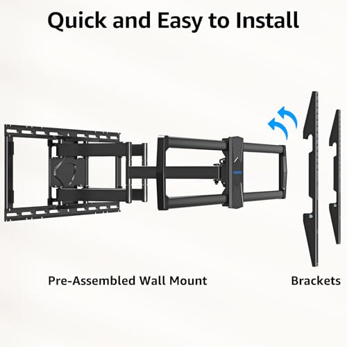 MOUNTUP Heavy Duty Full Motion TV Wall Mount for 47-90 inch Large TVs - size: Fit Most 47"-90" TVs
