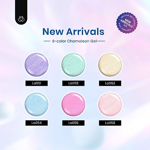 Beetles Glitter Gel Nail Polish Set 6 Colors Sparkle Gel Polish Kit - color: A - Mixed Finishes | Nebula Halo