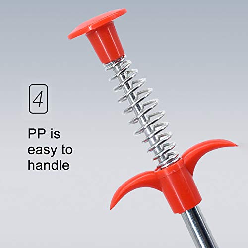 Plumbing Grabber, Flexible Grabber Claw Reacher Tool With 4 Claws Extendable Drain Clog Remove Tool Bendable Hose Pickup Reaching Assist Tool for Litter Pick Home Sink Drains Toilet(Size:0.57m)