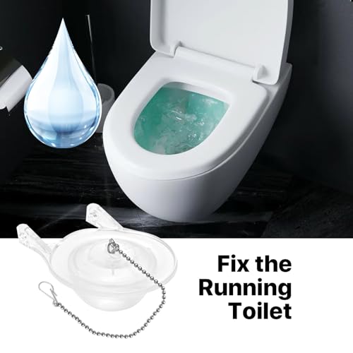 3-Inch Toilet Flappers Replacement Kit for Gerber 99-827, 3 Inch Toilet Flush Valve with Stainless Chain and Hook, High Performance Silicone Toilet Flapper - Reliable Toilet Flapper (Clear 1 PCS) - color: Clear 1 PCS