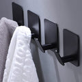 DELITON 26lb Heavy Duty Adhesive Towel Hooks, No-Damage 4 Pack Matte Black - color: Black