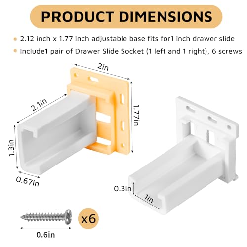 Drawer Slide Socket Set, Rv Drawer Slides, Drawer Track Back Plate