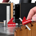 Woodpeckers Mini Combination Square, Check Square and 45° in Tight Joinery with 1/2" and 1/4" Blades, Made in USA - MNCSQ-AL