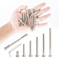 M6 x 40mm/50mm/60mm/70mm/85mm 100Pcs Furniture Bolts Cap Nut Kit - size: 40/50/60/70/85mm (100pcs)