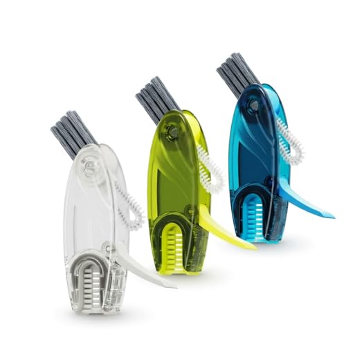 3 Pcs 4 in 1 Cup Lid Gap Cleaning Brush Set - Multifunctional Bottle Cleaning Brush Portable Silicone Cup Lid Cleaner | Tools for Home Kitchen and Travel